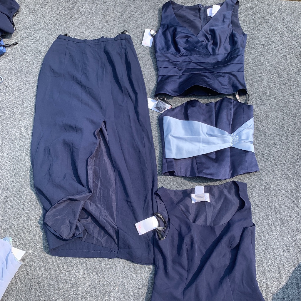 New 4 Piece Lot Of Alfred Angelo Navy Formal Bridesmaid Size 14